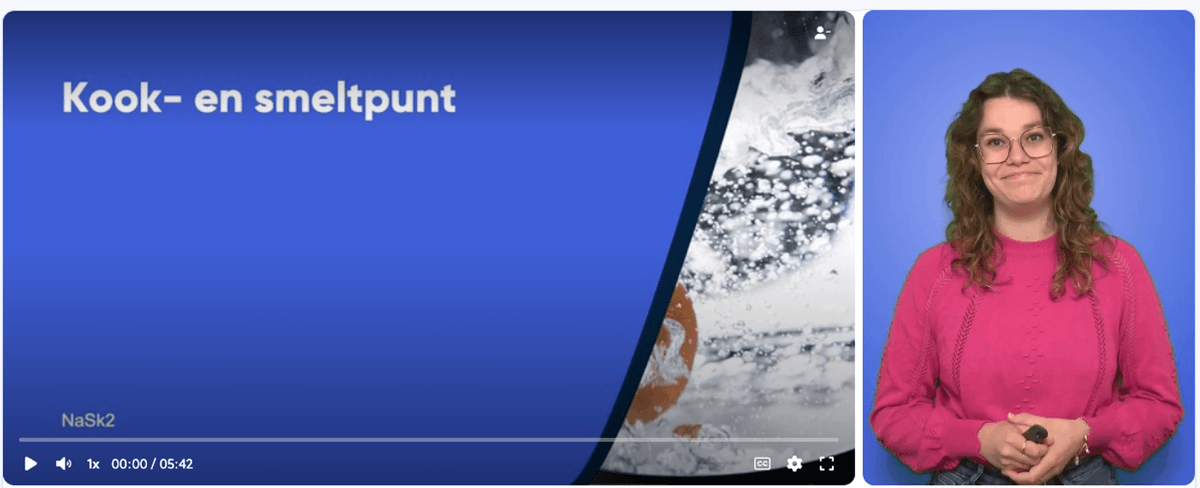 NaSk2-docent Lisanne met een les over kookpunt en smeltpunt